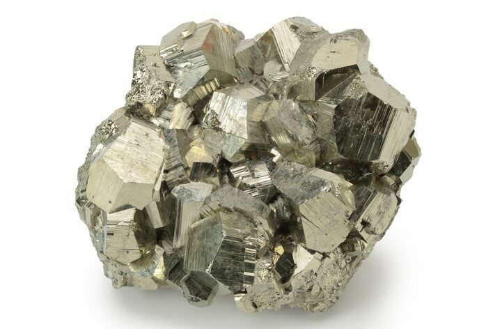 Striated, Pyrite Crystal Cluster - Peru #238865